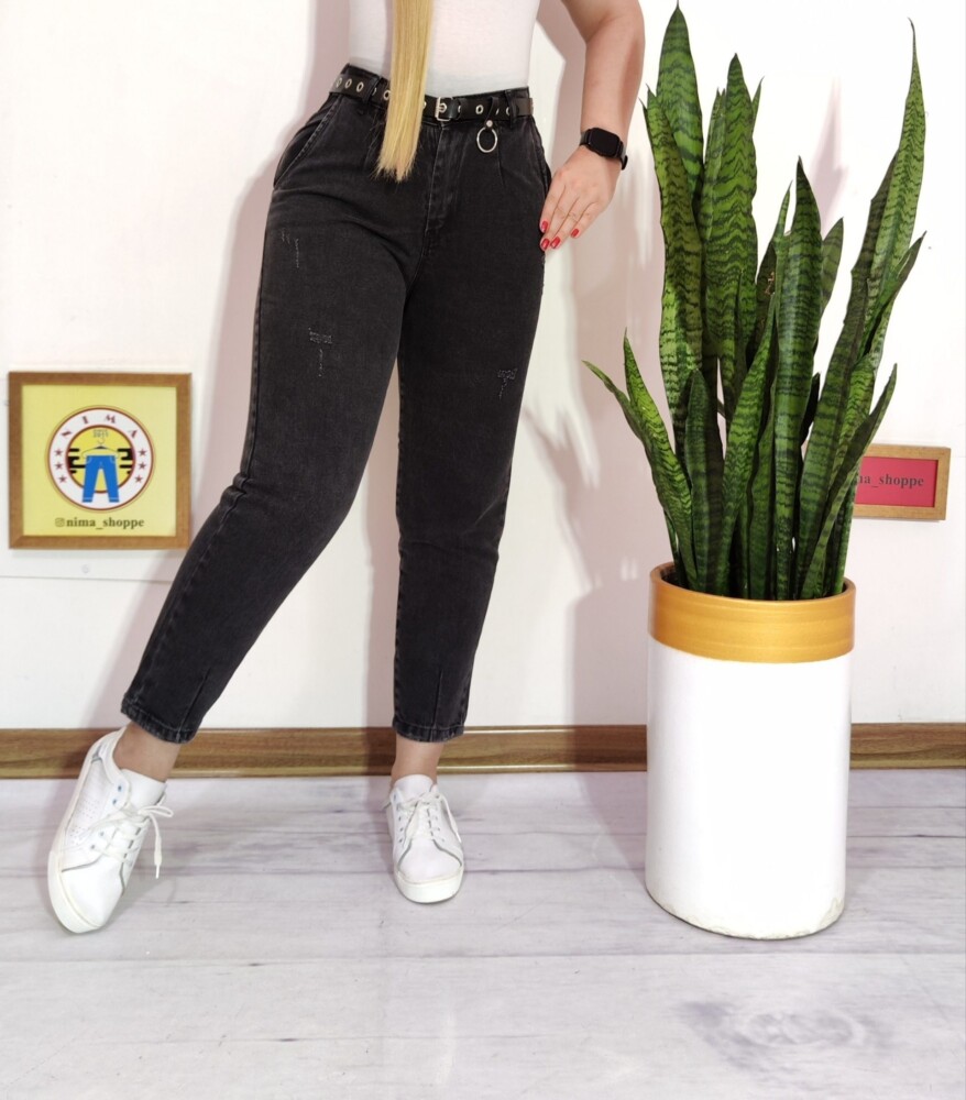 شلوارجین مام مشکی و ذغالی