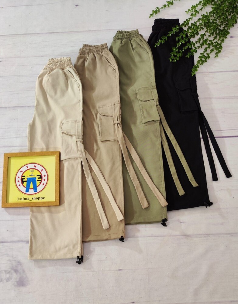 شلوار کارگو کتان کد 410