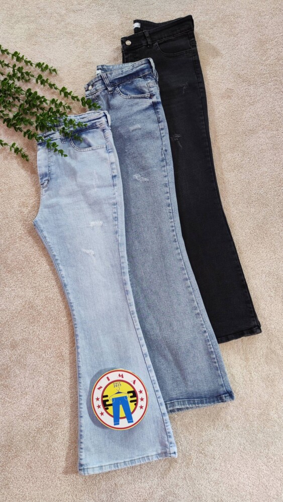 شلوار جین بوت کات 3 رنگ کد 3123