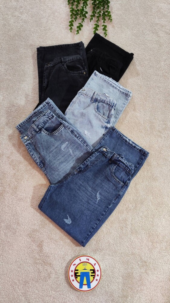 شلوار جین بگ سایز بزرگ 5رنگ کد3124