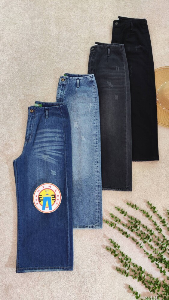 شلوارجین واید ترک 4رنگ کد 3127